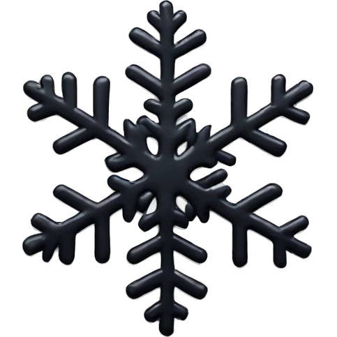 black snowflake emoji