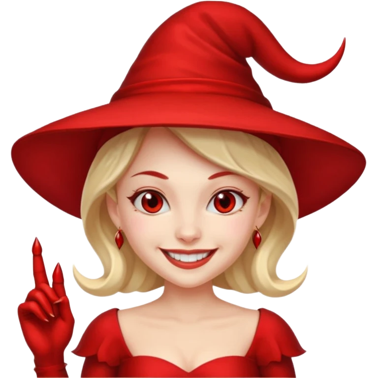girl devil with dress and hat emoji