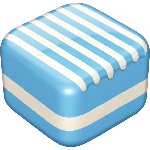 skyblue and white candy emoji