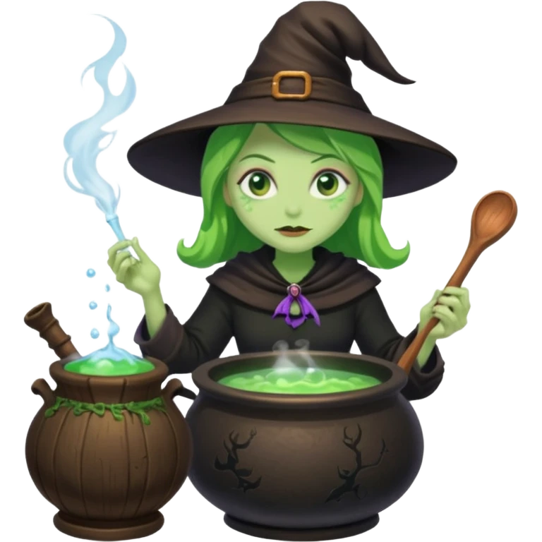 green witch cooking potion emoji
