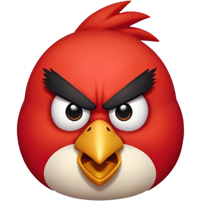 angry bird less realistic emoji