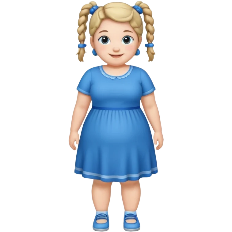 chubby girl, full body emoji