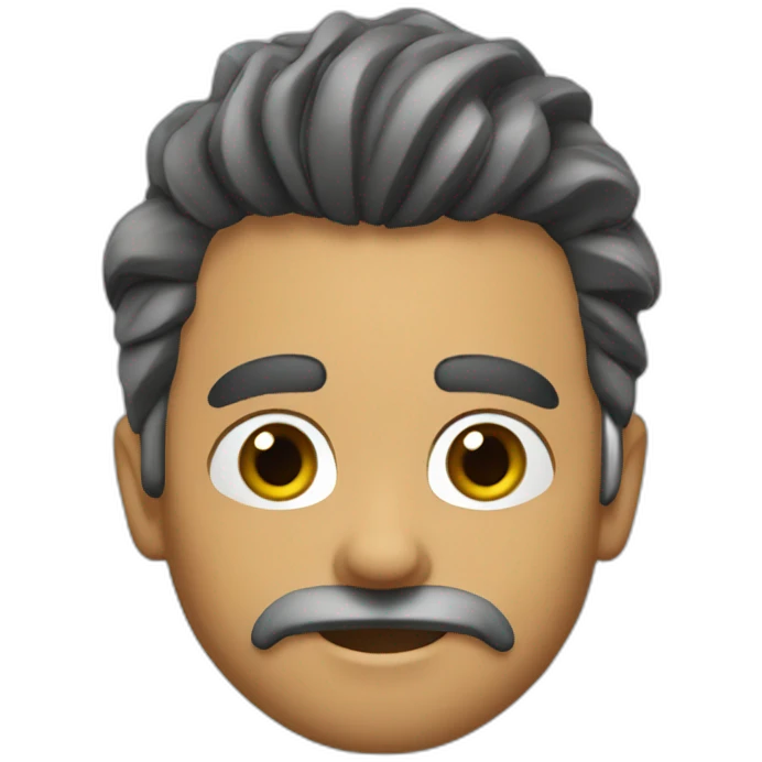 moreno con pelo piel clara emoji