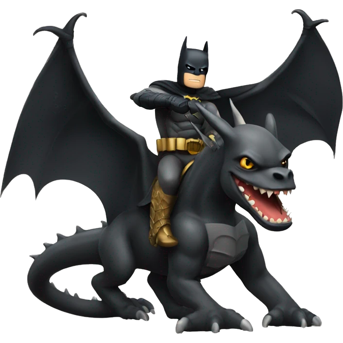 Batman riding a dragon emoji