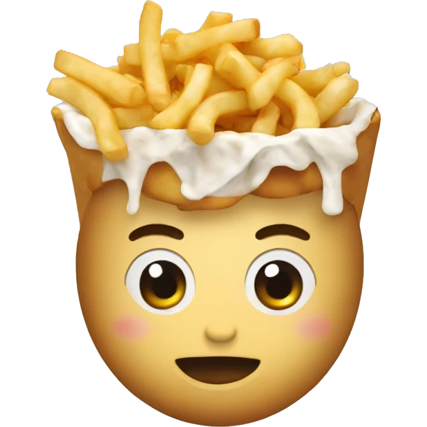 Marcon qui mange poutine  emoji