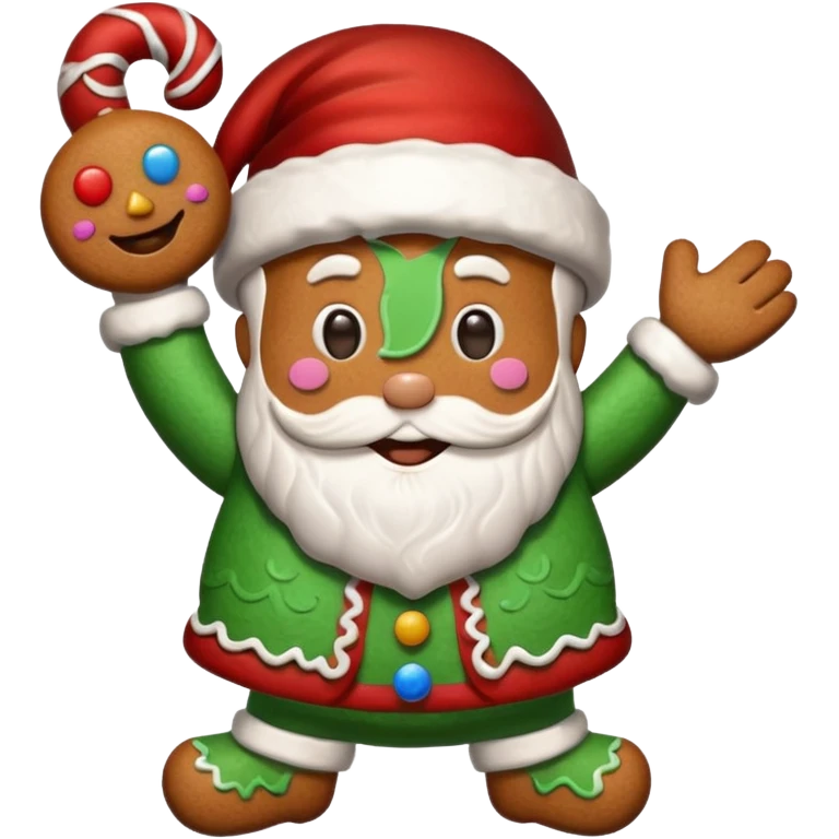 santa gingerbread emoji