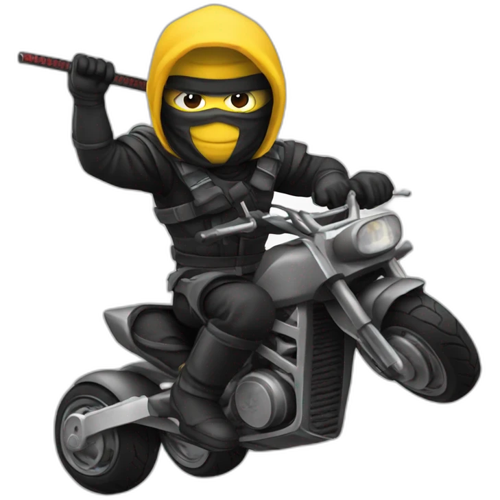 Ninja sur moto emoji