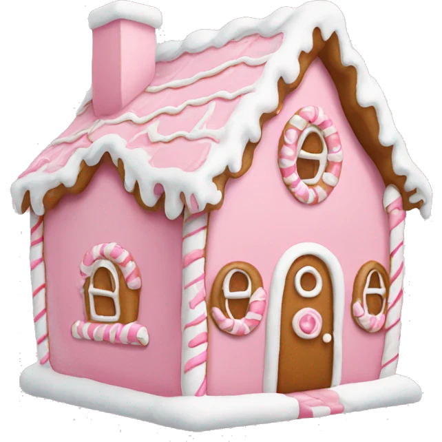Light pink gingerbread house emoji