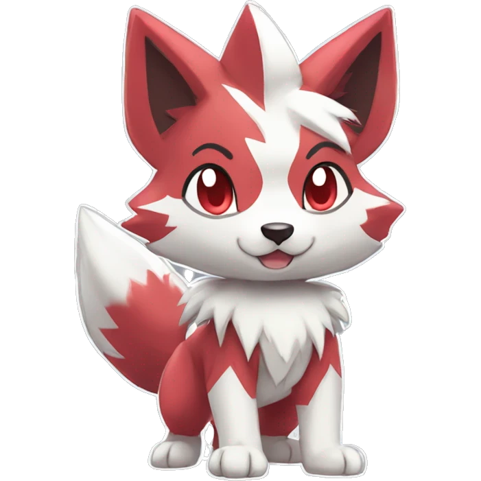 Kawaii Chibi Poochyena-Zangoose-Lycanroc-Pokémon Full Body emoji