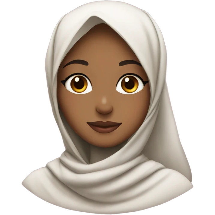 Hijabi girl with heart in her eyes  emoji