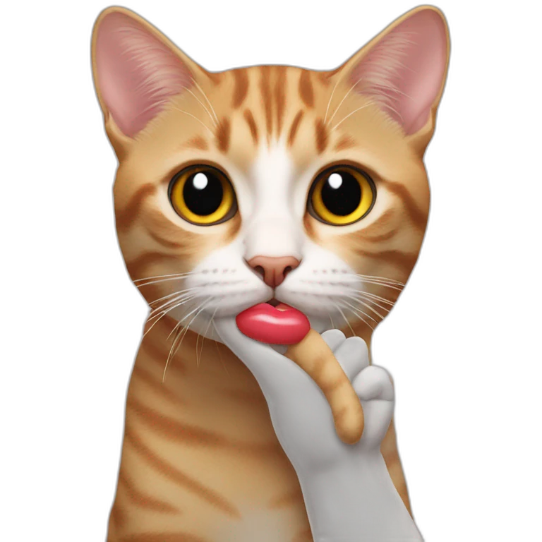 Cat lips finger emoji