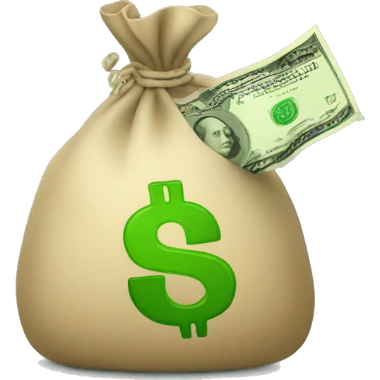 Money bag with green dollar sign emoji
