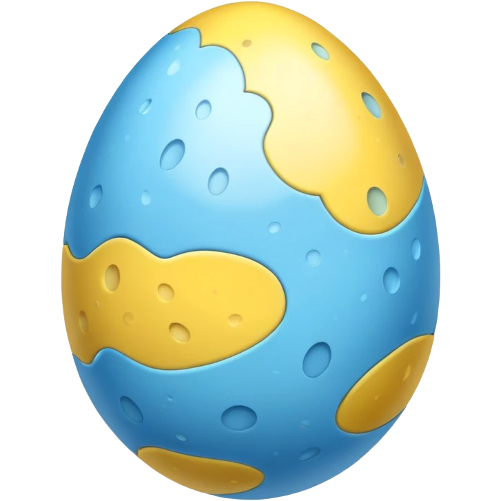 yellow and blue Easter egg emoji