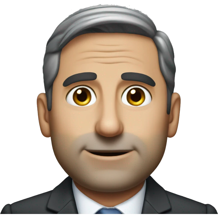 Steve Carell wearing suit emoji