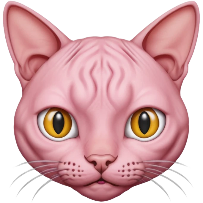 A hairless cat emoji