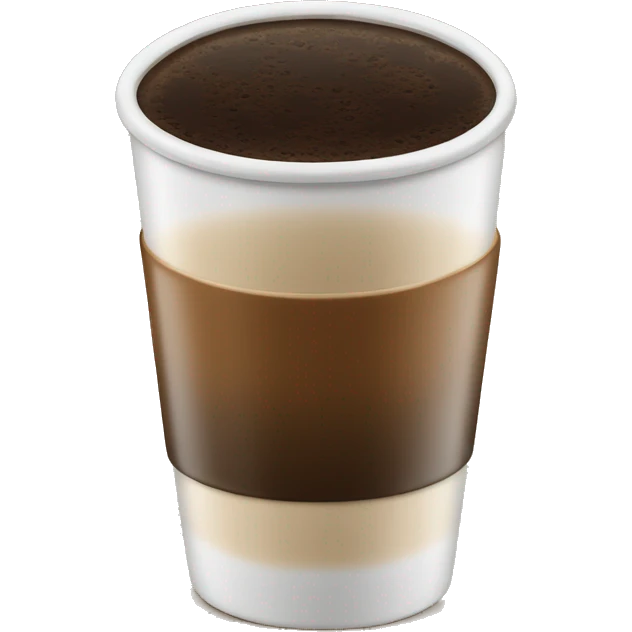 “Strong coffee in a simple glasse cup.” emoji