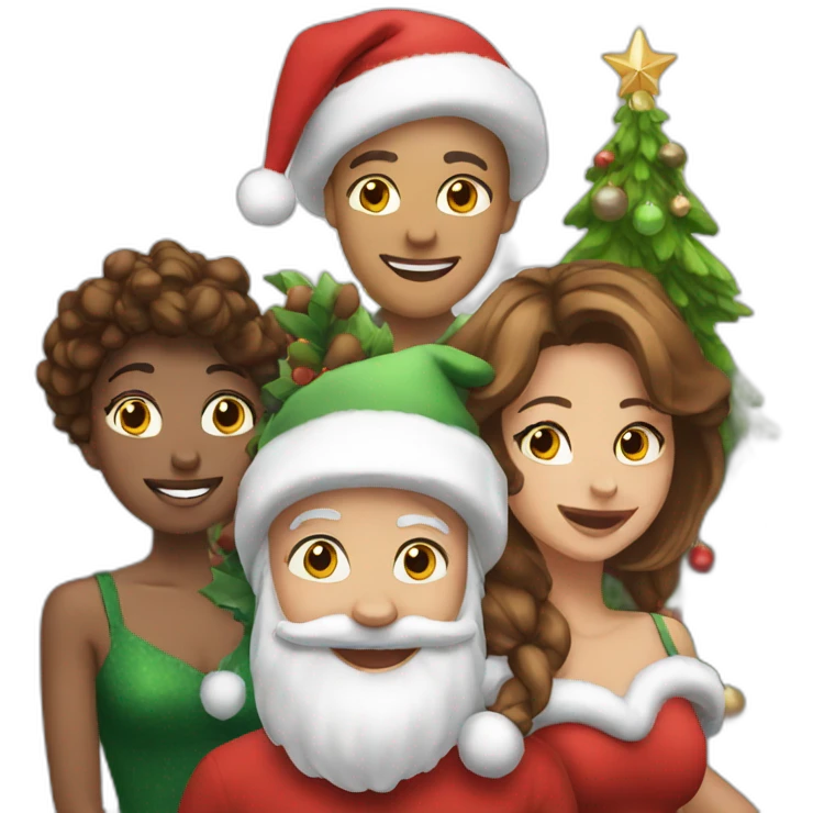 Christmas with friends emoji