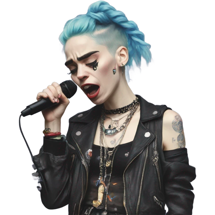 Grimes singing  emoji