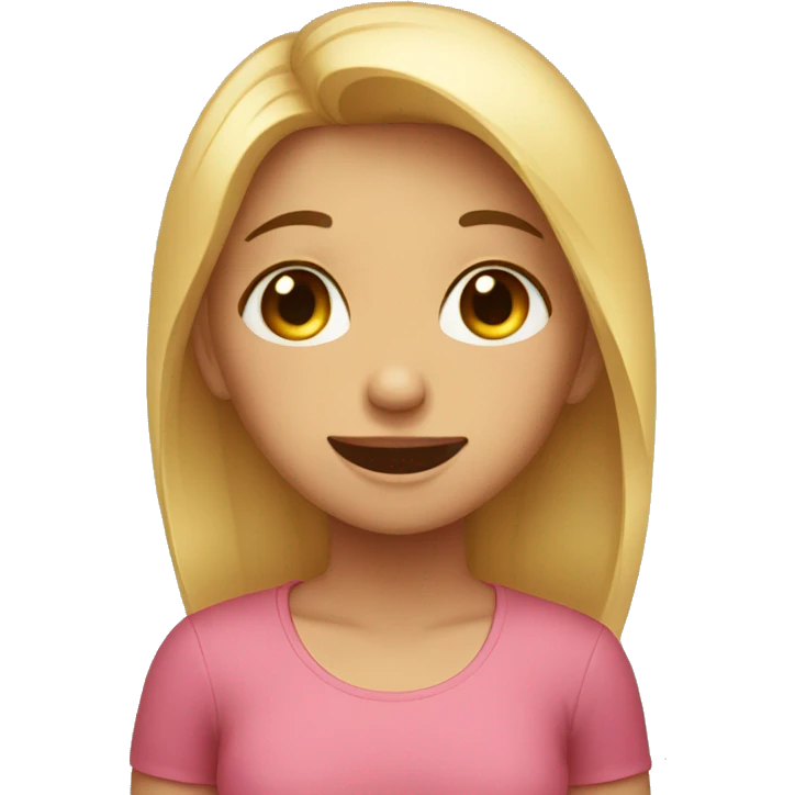 A girl blushing and crying with love emoji