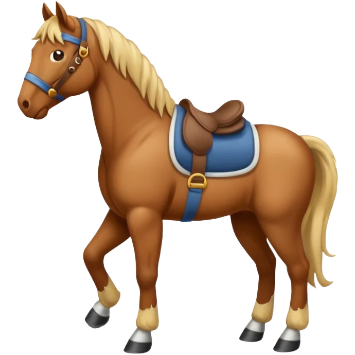 Horse wearing pants emoji