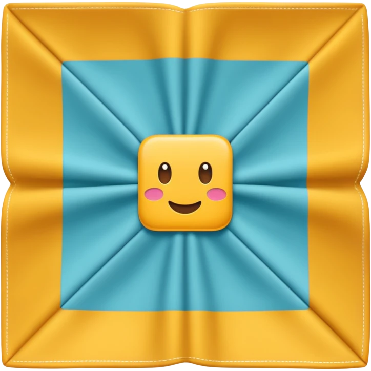 square flapped patterned napkin emoji