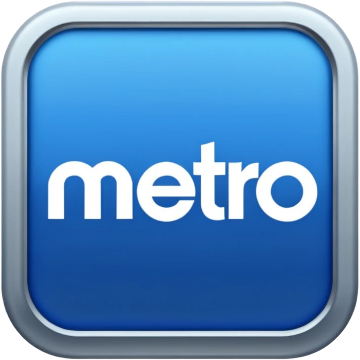 Metro logo. View Side. emoji