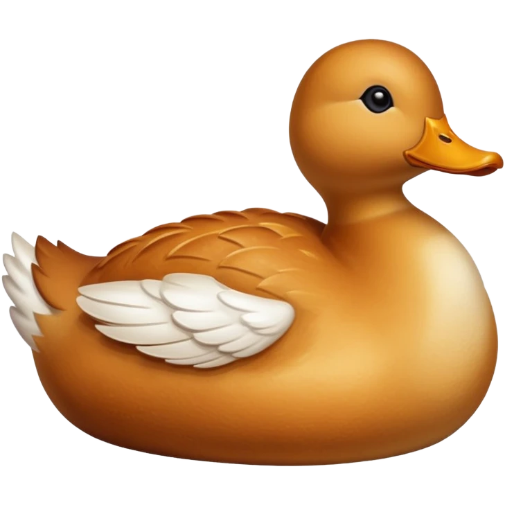 bread loaf shaped like a duck, golden brown crust emoji
