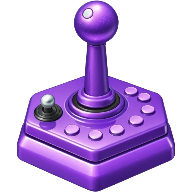 glitter purple and joystick emoji