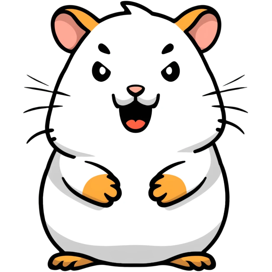 furious hamster with angry expression emoji