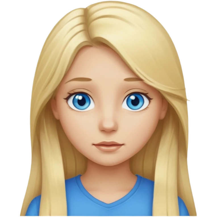 Long hair blonde girl emoji