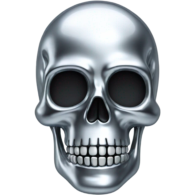 Skeleton made out of chrome emoji