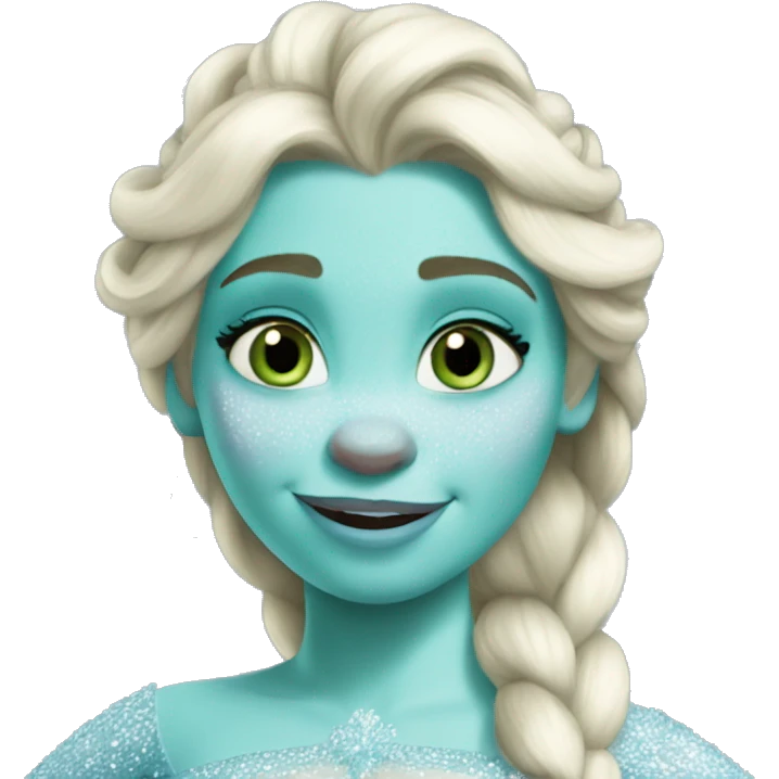 Shrek as elsa emoji