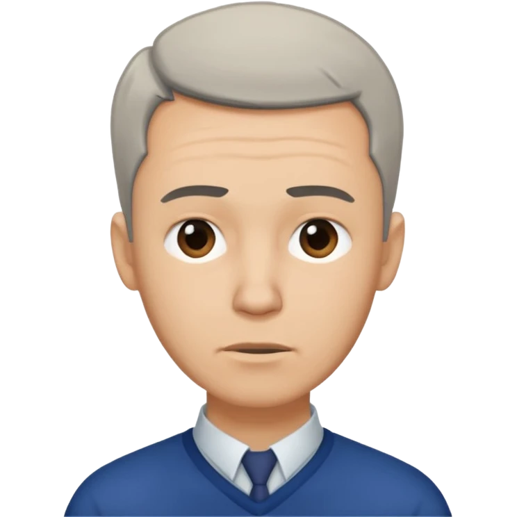 a man teacher, head is tilted, with an aching logo beside the neck emoji