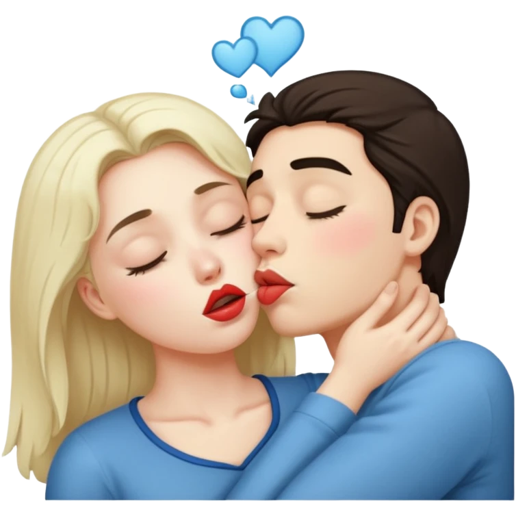 Sleep, deprived person giving a kiss emoji