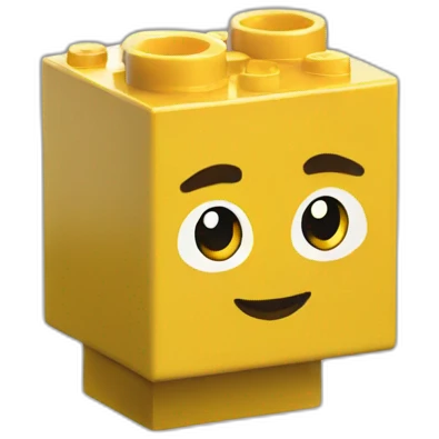 A single lego block emoji