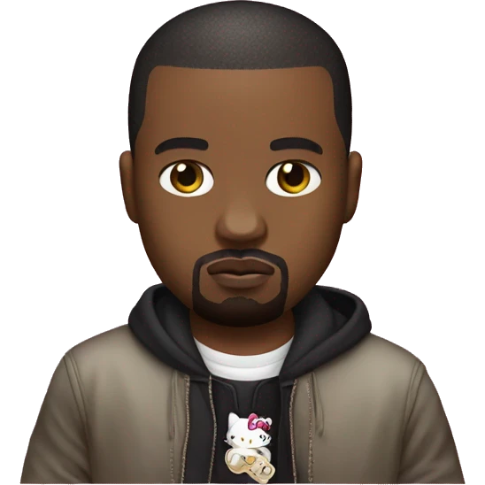 Kanye west as hello kitty emoji
