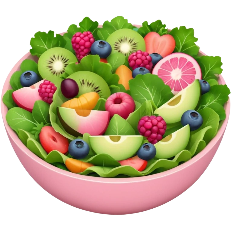 Make some healthy food, like a salad, in light pink tones, but you can use other colors (like the correct shades for the salad).
 emoji
