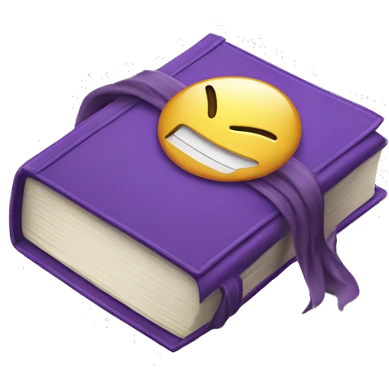 Closed purple book with volume 6 written on the cover. Make sure it's standing upright emoji