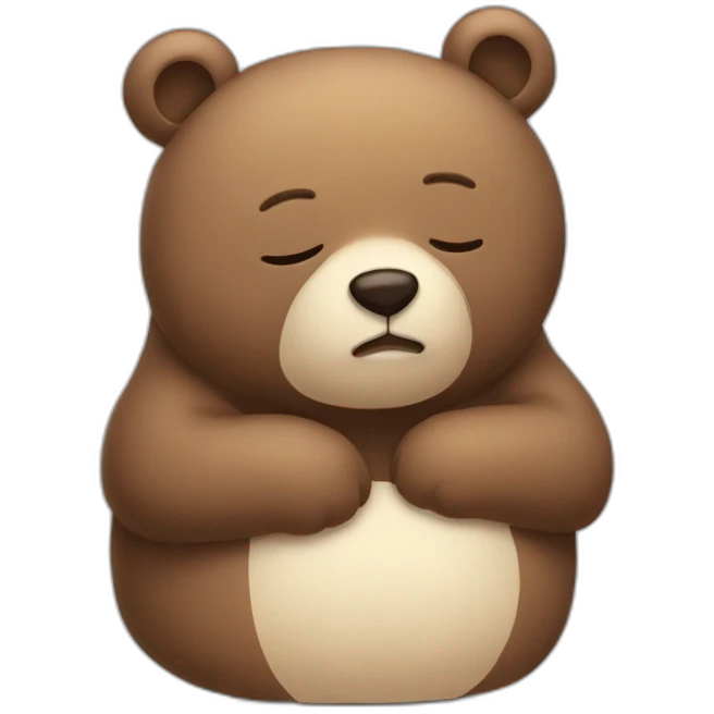 Sleepy bear emoji