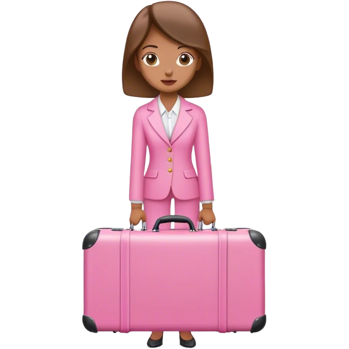 Woman with pink Suitcase emoji