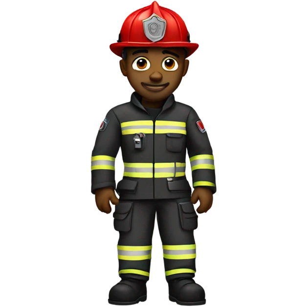 Black gothic firefighter emoji