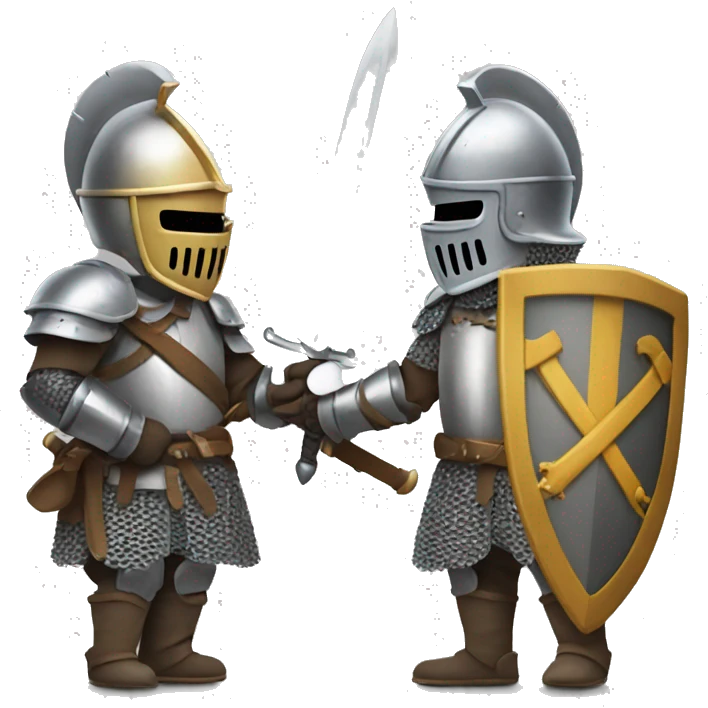 Two knights fighting emoji