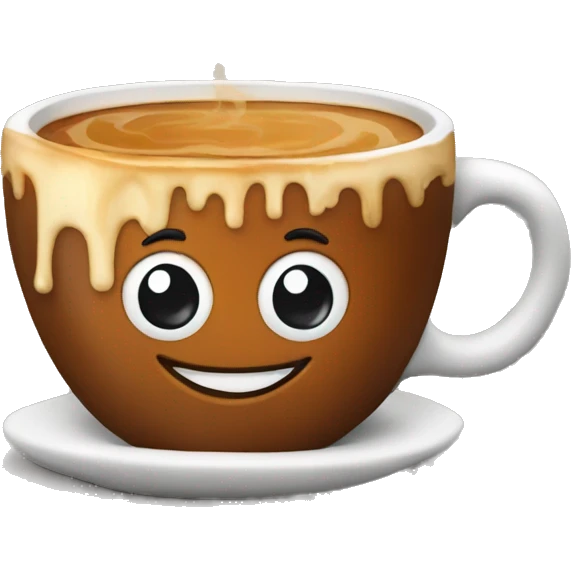 Coffee with caramel emoji