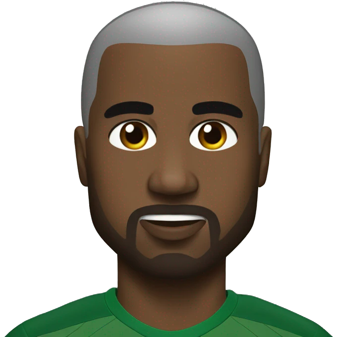 Kanye west as a soccer player emoji