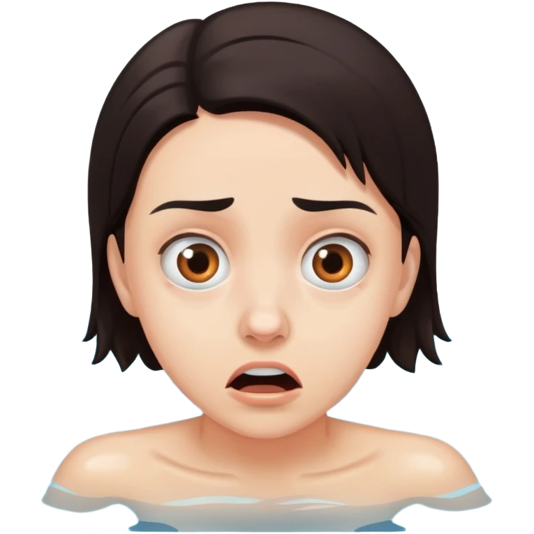 person terrified in swimming pool emoji