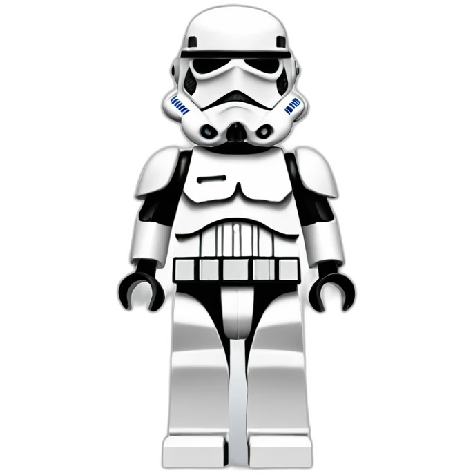 Full body Cute Lego Stormtrooper emoji