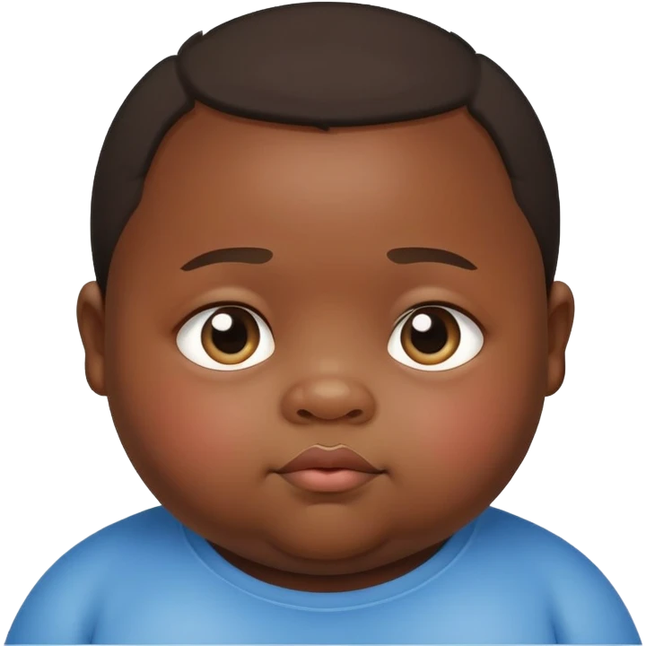 fat black child with down syndrome emoji