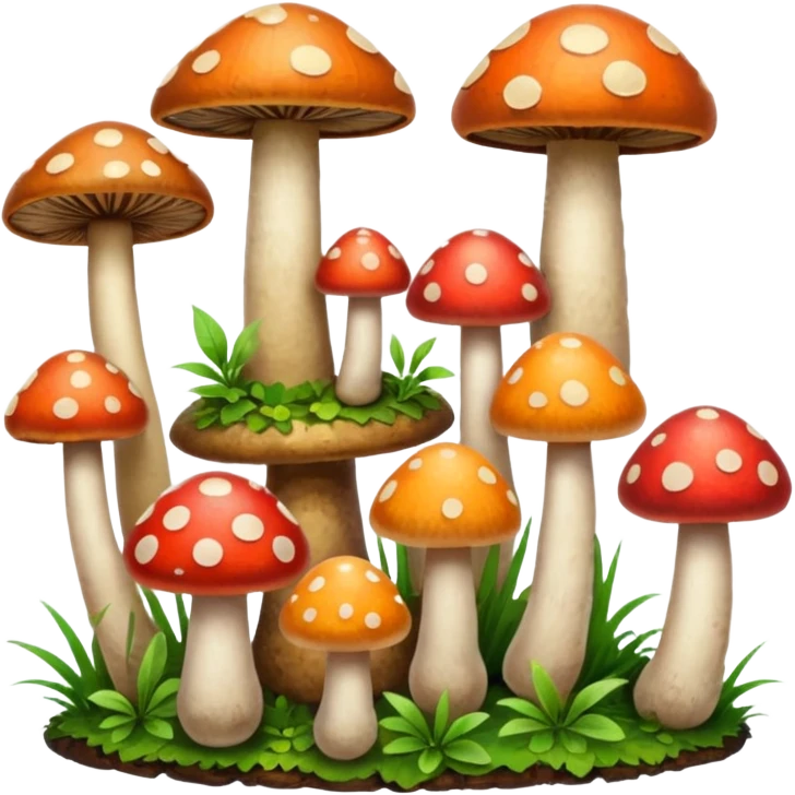 colored mushrooms emoji