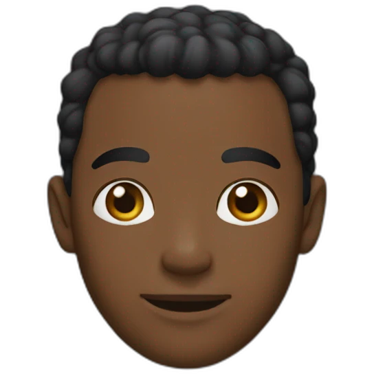 Black try americain bollie with cropped ears emoji