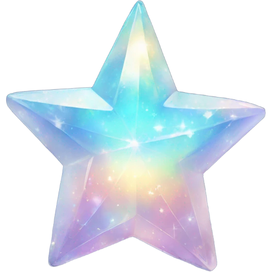 Sparkle star shaped opal crystal emoji